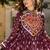 Maroon&White Cotton Readymade Navratri Lehenga Choli with Kutchi Gamthi Patchework