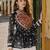 Black&White Cotton Readymade Navratri Lehenga Choli with Kutchi Gamthi Patchework