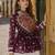 Maroon&White Cotton Readymade Navratri Lehenga Choli with Kutchi Gamthi Patchework