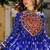 R Blue&White Cotton Readymade Navratri Lehenga Choli with Kutchi Gamthi Patchework
