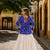 R Blue&White Cotton Readymade Navratri Lehenga Choli with Kutchi Gamthi Patchework