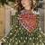 Mehendi&White Cotton Readymade Navratri Lehenga Choli with Kutchi Gamthi Patchework