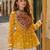 Yellow&White Cotton Readymade Navratri Lehenga Choli with Kutchi Gamthi Patchework