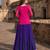 Violet&Pink Rayon Readymade Navratri Lehenga Choli with Kutchi Gamthi Work