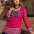 Violet&Pink Rayon Readymade Navratri Lehenga Choli with Kutchi Gamthi Work