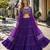 Violet Cotton Readymade Navratri Lehenga Choli with Bandhej & Patchework