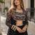 Black Cotton Readymade Navratri Lehenga Choli with Bandhej & Patchework