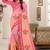 Pink zari resham embroidered work cotton silk saree for women