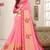 Pink zari resham embroidered work cotton silk saree for women