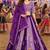 Purple Silk Blend Readymade Lehenga Choli with Thred & Sequins work