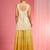 Yellow ombre resham work georgette sharara set