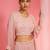 Light pink dori and resham work georgette cape sharara set