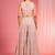 Light pink dori and resham work georgette cape sharara set