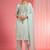 Light sea green organza sequin beads dabka work kurta set