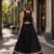 Black Rayon Readymade Navratri Lehenga Choli with Mirror Gamthi Work