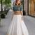 D Green&White Cotton Readymade Navratri Lehenga Choli with Bandhej & Embroidery Work