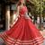 Orange Rayon Readymade Navratri Lehenga Choli with Mirror Gamthi Work