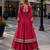 Red Cotton Readymade Navratri Lehenga Choli with Gamthi Thread & Mirror Work