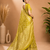 Lime Green Woven Golden Zari Chevron Pattern Design Fabric Pure Soft Chinon/Georgette Saree With Blouse Unstitched