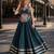 Green Rayon Readymade Navratri Lehenga Choli with Mirror Gamthi Work
