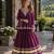 Purple Cotton Readymade Navratri Lehenga Choli with Zari & Mirror lace Work