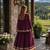 Purple Cotton Readymade Navratri Lehenga Choli with Zari & Mirror lace Work