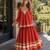 Rust Cotton Readymade Navratri Lehenga Choli with Zari & Mirror lace Work