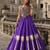 Violet Silk Blend Readymade Navratri Lehenga Choli with Kutchi Gamthi Work