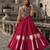 Red Silk Blend Readymade Navratri Lehenga Choli with Kutchi Gamthi Work