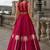 Red Silk Blend Readymade Navratri Lehenga Choli with Kutchi Gamthi Work