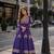 Violet Cotton Readymade Navratri Lehenga Choli with Gamthi Thread & Mirror Work
