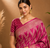 Pink Woven Golden Zari Chevron Pattern Design Fabric Pure Soft Chinon/Georgette Saree With Blouse Unstitched