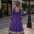 Violet Cotton Readymade Navratri Lehenga Choli with Gamthi Thread & Mirror Work