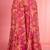 Hot pink viscose organza handwork highlighted printed sharara set