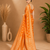 Mustard Yellow Woven Golden Zari Chevron Pattern Design Fabric Pure Soft Chinon/Georgette Saree With Blouse Unstitched