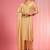 Beige chanderi hand embroidered kurta set