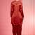Red modal satin salwar kurta set