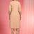 Beige  chanderi hand embroidered kurta set