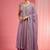 Lavender georgette hand embroidered anarkali sharara set