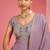 Lavender georgette hand embroidered anarkali sharara set
