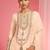 Light beige organza sequin beads dabka work kurta set