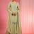 Light green viscose chinon chiffon silver hand embroidered sharara set