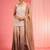 Brown ombre resham work organza sharara set