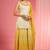 Yellow ombre resham work georgette sharara set