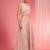 Light pink dori and resham work georgette cape sharara set
