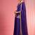 Dark purple viscose katan silk muticoloured resham embroidered sharara set
