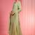 Light green viscose chinon chiffon silver hand embroidered sharara set
