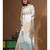Off-white mal chanderi with applique work saree with blouse piece
