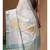 Off-white mal chanderi with applique work saree with blouse piece