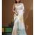 Off-white mal chanderi with applique work saree with blouse piece